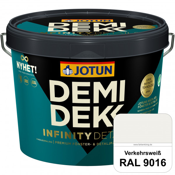 DEMIDEKK Infinity Details - Deckender Holzschutz (RAL 9016 Verkehrsweiß)