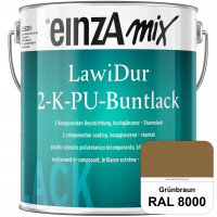 einzA LawiDur 2-K-PU-Buntlack - Hochglanz (RAL 8000 Grünbraun)