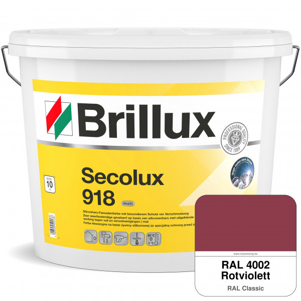 Secolux 918 TSR-Formel (RAL 4002 Rotviolett) für den Einsatz auf WDVS - ehemals Silicon-Fassadenfarb