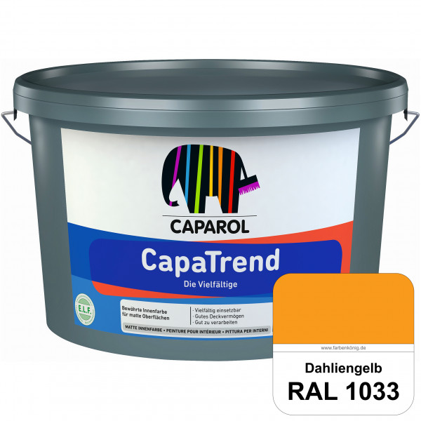 CapaTrend (RAL 1033 Dahliengelb) matte hochdeckende Dispersionsfarbe für den Innenbereich