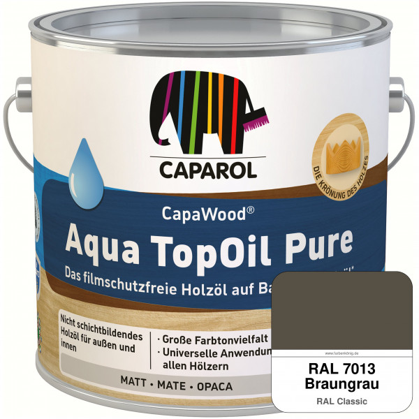 CapaWood® AquaTopOil Pure (RAL 7013 Braungrau) - ersetzt CapaGreen Holz-Öl Aqua