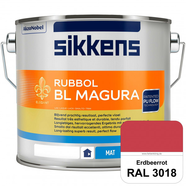 Rubbol BL Magura (RAL 3018 Erdbeerrot) matter PU-Lack (wasserbasiert) innen & außen