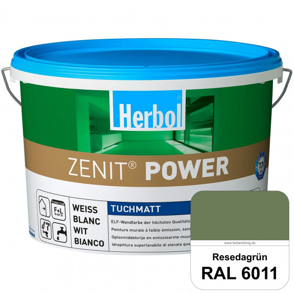 Herbol Zenit Power (RAL 6011 Resedagrün) Superdeckende ELF-Wandfarbe