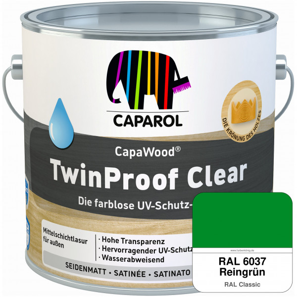 CapaWood® TwinProof Clear (RAL 6037 Reingrün) - ersetzt Capadur TwinProof