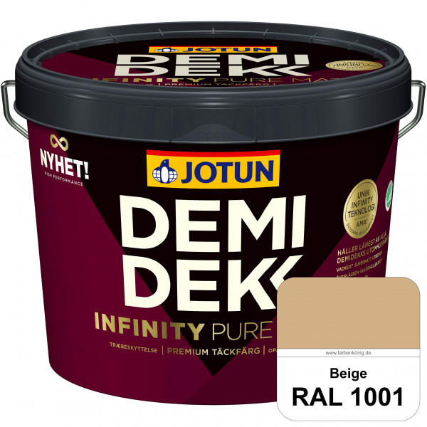 DEMIDEKK Infinity Pure Matt - Deckende, matte Holzfarbe (RAL 1001 Beige)