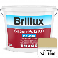 Silicon-Putz KR K3 3650 (RAL 1000 Grünbeige) Kratzputz auf Siliconharzbasis für dekorative & wetterb