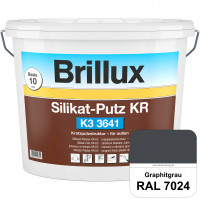 Silikat-Putz KR K3 3641 (RAL 7024 Graphitgrau) Dekorativer Kratzputz auf Silikatbasis