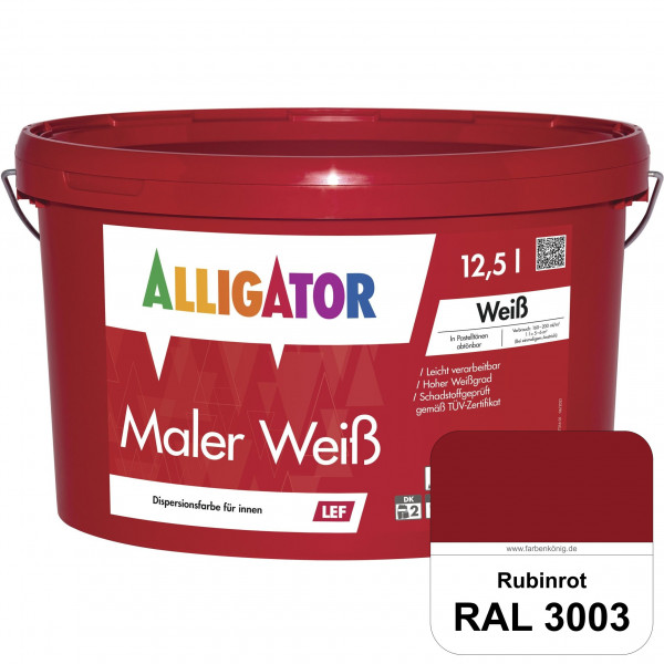 Maler Weiß LEF (RAL 3003 Rubinrot)