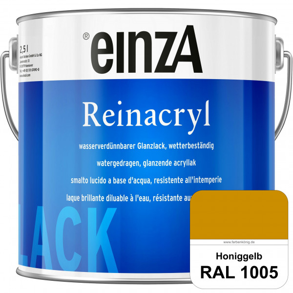 einzA Reinacryl (RAL 1005 Honiggelb) wetterbeständige glänzende Acryl-PU-Lackfarbe