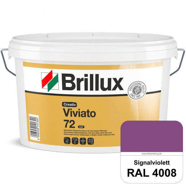 Creativ Viviato 72 (RAL 4008 Signalviolett) Tuchmatte Dispersionslasur für die dekorative Wandgestal