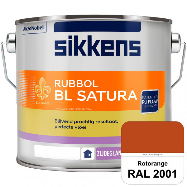 Rubbol BL Satura (RAL 2001 Rotorange) seidenglänzender PU-Lack (wasserbasiert) innen & außen