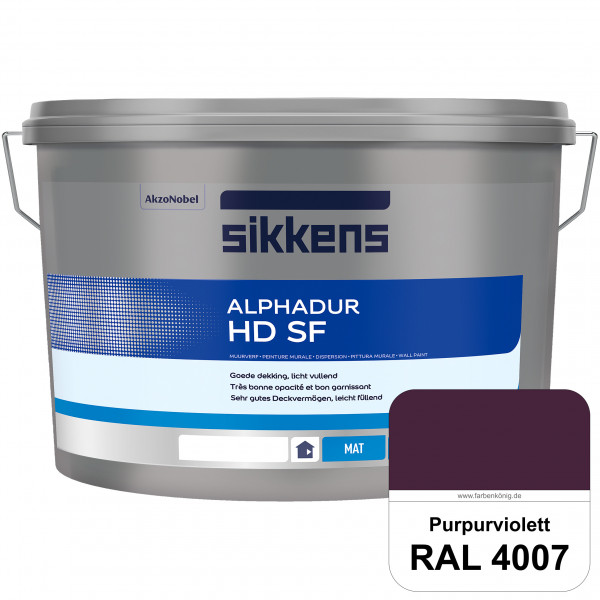 Alphadur HD SF (RAL 4007 Purpurviolett) matte hochdeckende waschbeständige Innenwandfarbe