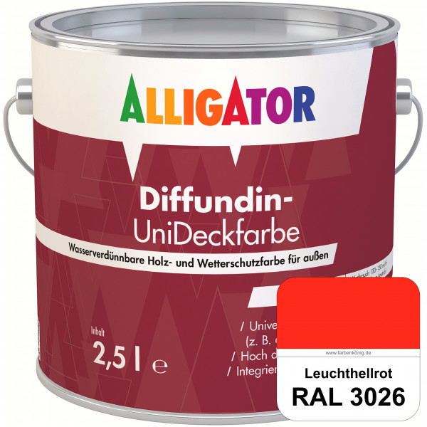 ALLIGATOR Diffundin-UniDeckfarbe (RAL 3026 Leuchthellrot)