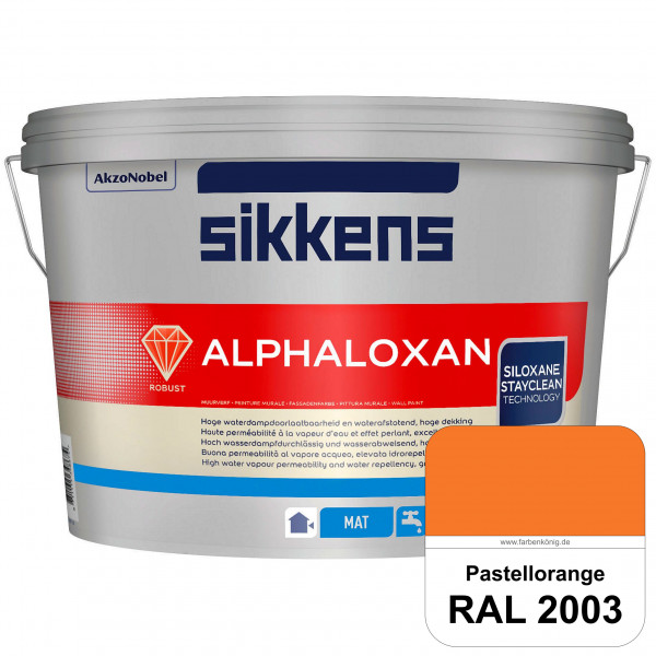 Alphaloxan (RAL 2003 Pastellorange) Professionelle Siliconharz-Fassadenfarbe (außen)