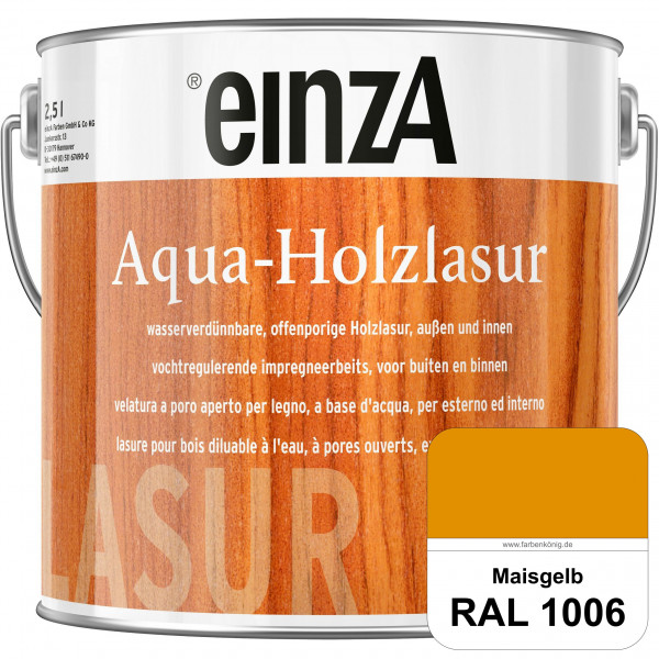 einzA Aqua-Holzlasur (RAL 1006 Maisgelb) wasserverdünnbare offenporige Holzlasur für Holzbauteile