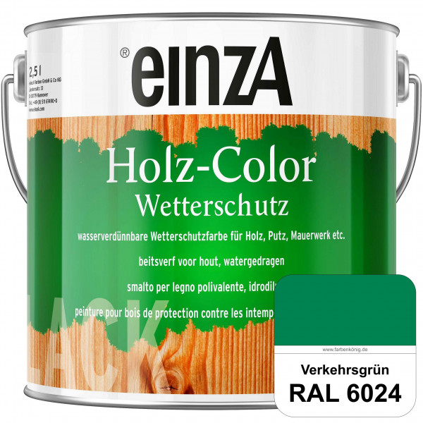 einzA Holz-Color (RAL 6024 Verkehrsgrün) Wetterschutzfarbe für außen