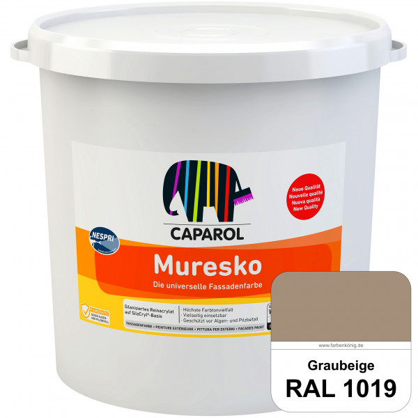 Muresko Nespri (R 30) (RAL 1019 Graubeige) Silanisierte Reinacrylat-Fassadenfarbe auf SilaCryl®-Basi