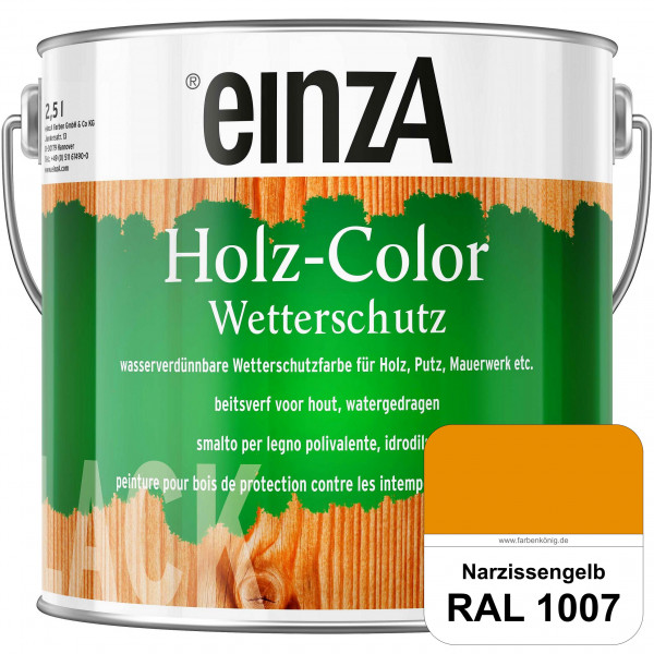 einzA Holz-Color (RAL 1007 Narzissengelb) Wetterschutzfarbe für außen
