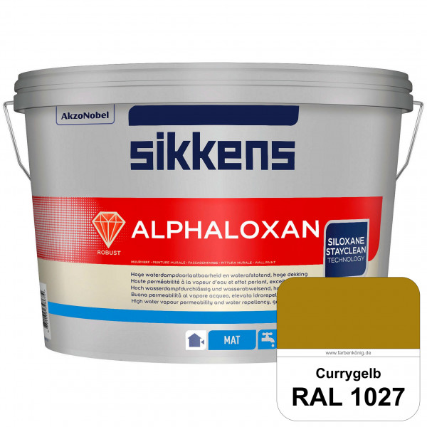 Alphaloxan (RAL 1027 Currygelb) Professionelle Siliconharz-Fassadenfarbe (außen)