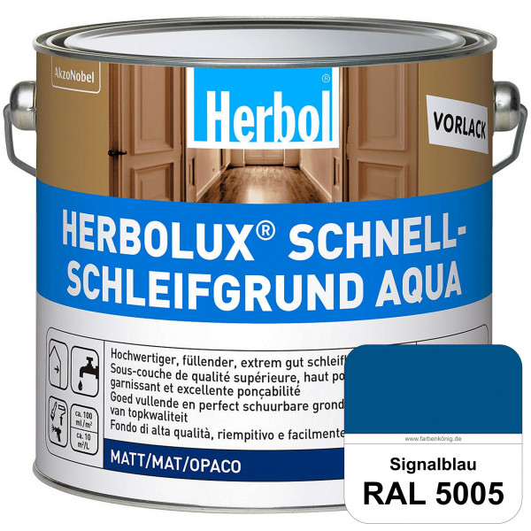 Schnellschleifgrund Aqua (RAL 5005 Signalblau) wasserverdünnbarer Vorlack mit hervorragender Schleif
