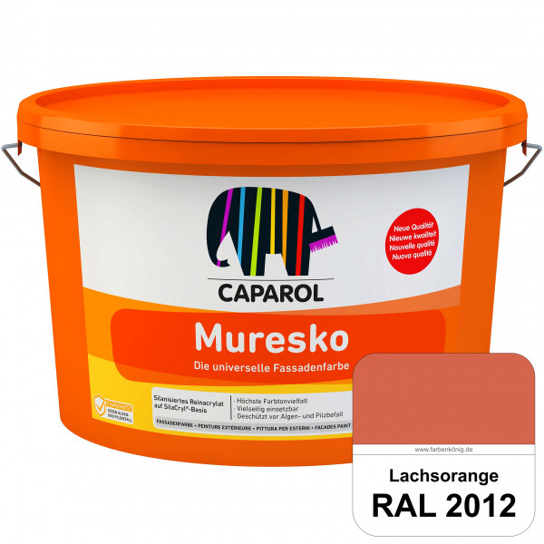 Muresko (RAL 2012 Lachsorange) Silanisierte Reinacrylat-Fassadenfarbe auf SilaCryl®-Basis