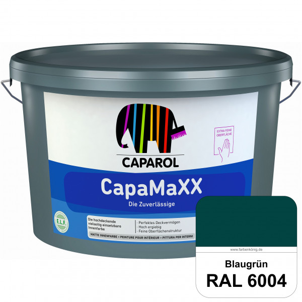 CapaMaXX (RAL 6004 Blaugrün) tuchmatte Innenfarbe mit hohem Deckvermögen und Ergiebigkeit