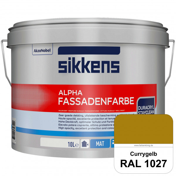 Alpha Fassadenfarbe (RAL 1027 Currygelb)