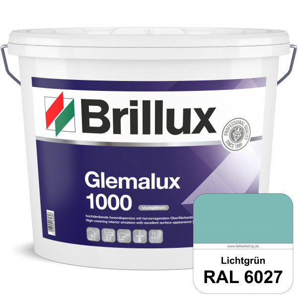 Glemalux ELF 1000 (RAL 6027 Lichtgrün) matte und hochdeckende Innenfarbe für perfekte Oberflächen