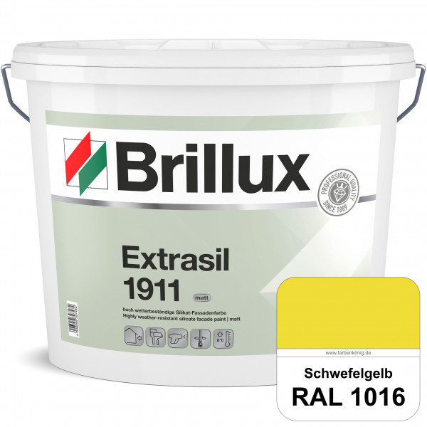 Extrasil 1911 (RAL 1016 Schwefelgelb) Fassadenfarbe Silikatbasis für Fassaden- und Egalisierungsbesc