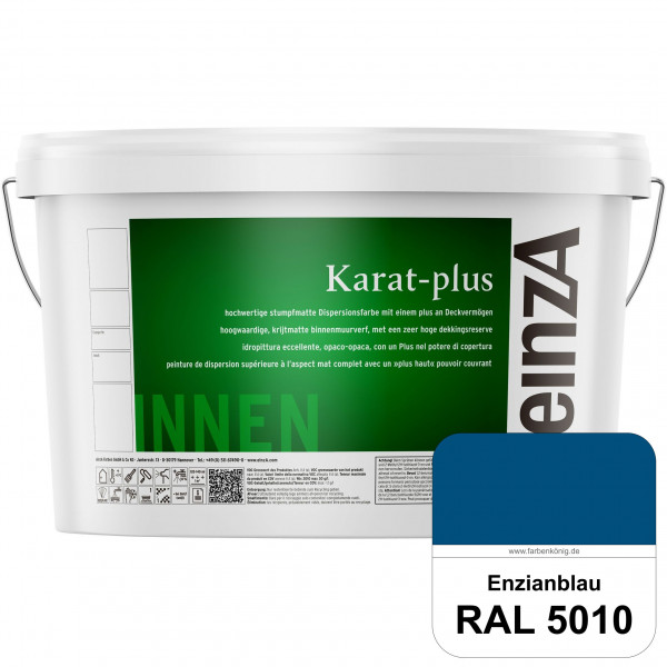 einzA Karat-plus (RAL 5010 Enzianblau) Innenwandfarbe mit herausragenden Produkteigenschaften