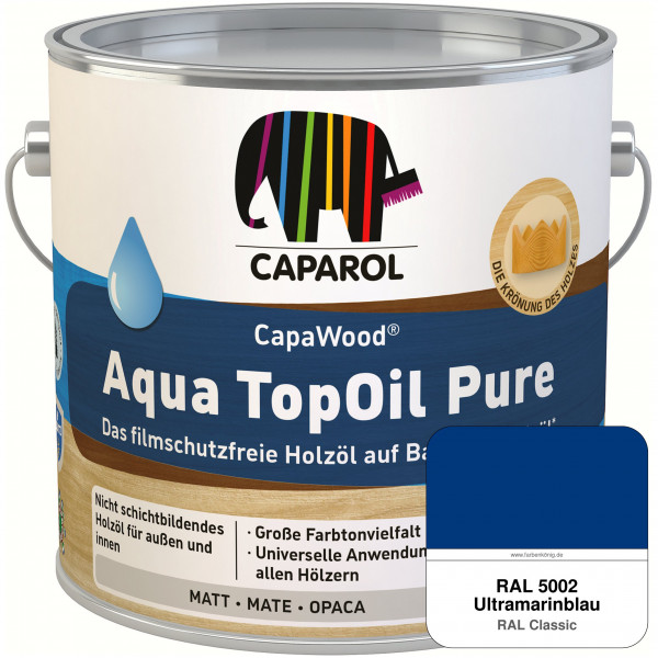 CapaWood® AquaTopOil Pure (RAL 5002 Ultramarinblau) - ersetzt CapaGreen Holz-Öl Aqua
