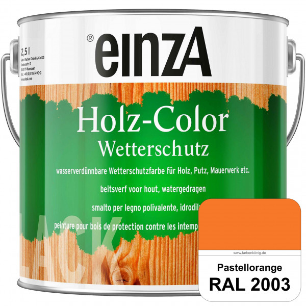 einzA Holz-Color (RAL 2003 Pastellorange) Wetterschutzfarbe für außen
