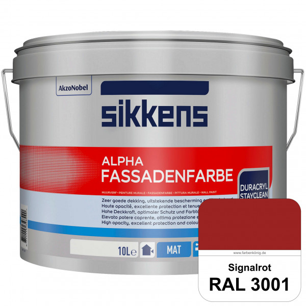 Alpha Fassadenfarbe (RAL 3001 Signalrot)