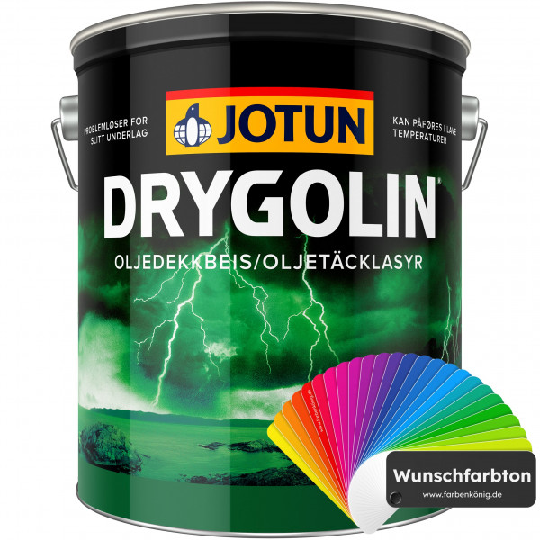 DRYGOLIN Oljedekkbeis - Deckende & wetterbeständige Öllasur für Außen (Wunschfarbton)
