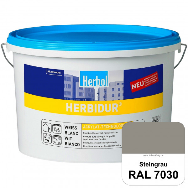 Herbidur (RAL 7030 Steingrau) Reinacrylat-Fassadenfarbe mit Langzeitwetterschutz