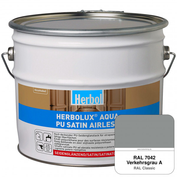 Herbolux Aqua PU Satin Airless (RAL 7042 Verkehrsgrau A)