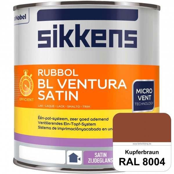 Rubbol BL Ventura Satin (RAL 8004 Kupferbraun) Seidenglanzlack (wasserbasiert) Fenster außen