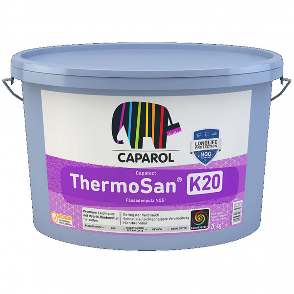 Capatect ThermoSan® Fassadenputz NQG® Reibeputz R 30 (Weiß)