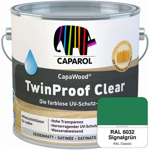 CapaWood® TwinProof Clear (RAL 6032 Signalgrün) - ersetzt Capadur TwinProof