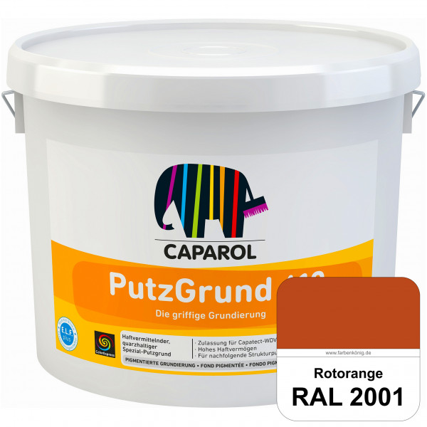 Putzgrund 610 (RAL 2001 Rotorange) Wasserverdünnbare & haftvermittelnde gefüllte SpezialGrundierfarb