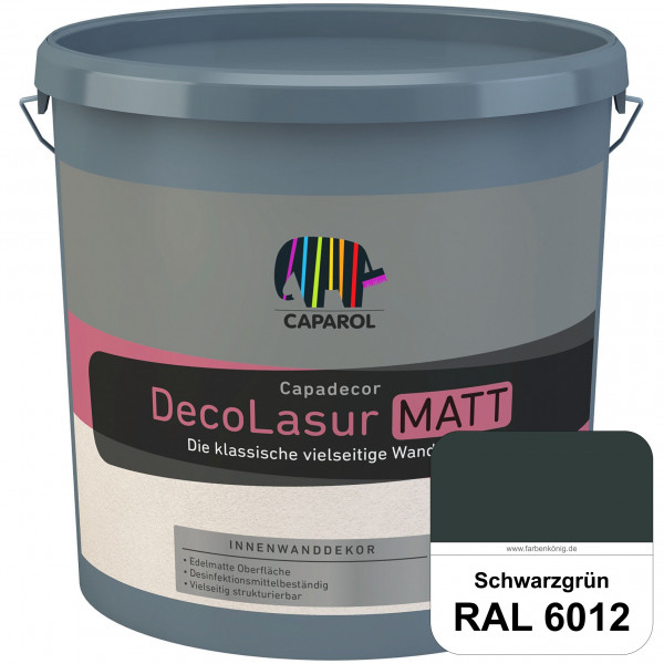 Capadecor DecoLasur Matt (RAL 6012 Schwarzgrün) Matte Lasurfarbe auf Dispersionsbasis (innen)