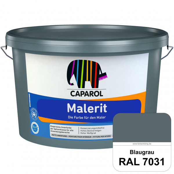 Malerit E.L.F. (RAL 7031 Blaugrau) matte Innenfarbe für Neu- & Renovierungsanstriche