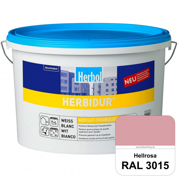 Herbidur (RAL 3015 Hellrosa) Reinacrylat-Fassadenfarbe mit Langzeitwetterschutz
