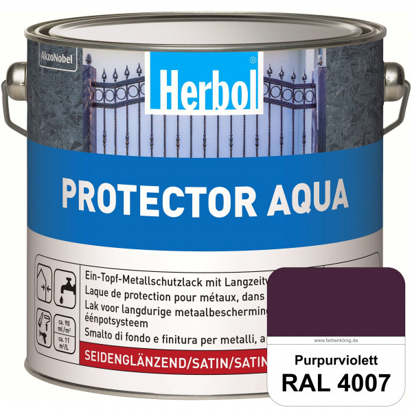 Protector Aqua (RAL 4007 Purpurviolett) Lack für Eisen, Stahl und NE-Metalle (Innen&Außen)