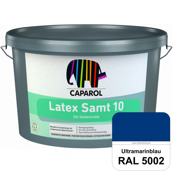 Latex Samt 10 (RAL 5002 Ultramarinblau) beanspruchbare seidenmatte Latexfarbe (Innen)