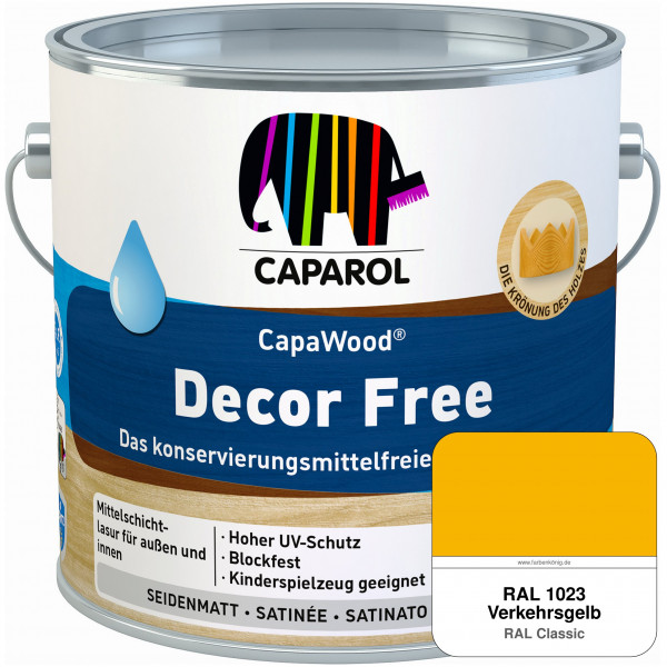 CapaWood® Decor Free (RAL 1023 Verkehrsgelb) - ersetzt Capadur DecorLasur KF
