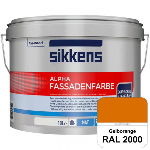 Alpha Fassadenfarbe (RAL 2000 Gelborange)