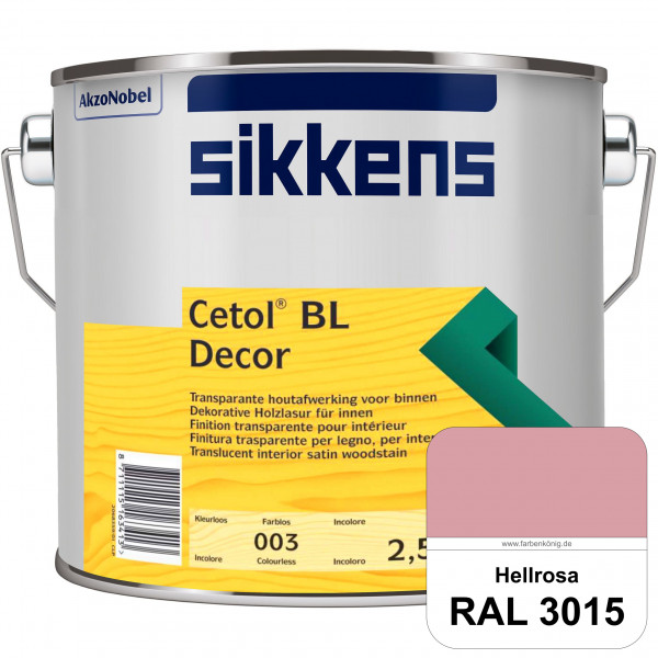 Cetol BL Decor (RAL 3015 Hellrosa) wasserbasierte & seidenglänzende Dünnschichtlasur für innen
