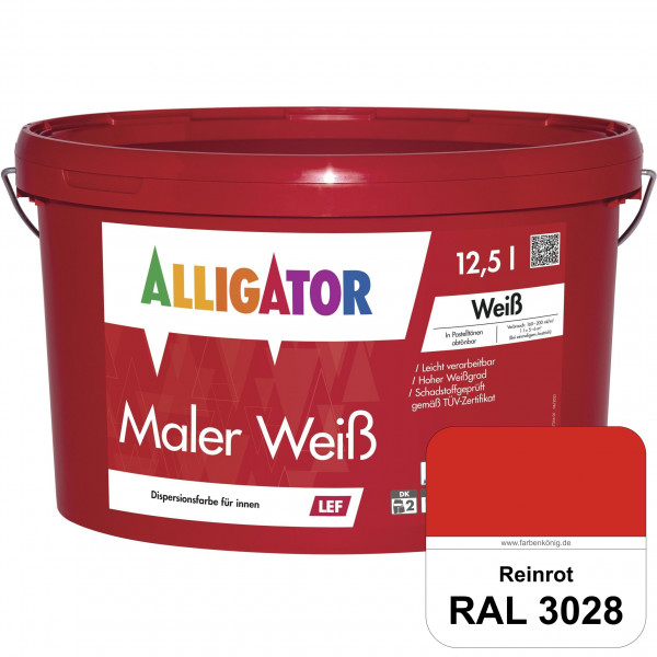 Maler Weiß LEF (RAL 3028 Reinrot)