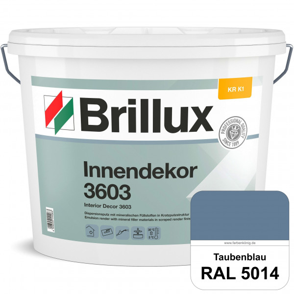 Innendekor ELF KR-K1 3603 (RAL 5014 Taubenblau) Kratzputz nach zur Erzielung dekorativer und strapaz